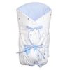 Klasická retro zavinovačka LALLY šnurovacia s výplňou, I love Boy Baby Nellys, modrá/biela Baby Nellys 8596309401539