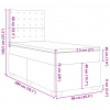 vidaXL Posteľný rám boxsping s matracom krémový 90x200 cm látka - Krémová - 46871-54682