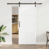 VidaXL Posuvné dvere so sadou príslušenstva Biele 93x211 cm Pevné drevo