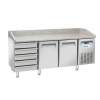 Pizza cooling counter, Arktic, 362L, Strieborná, 220-240V/210W, 2025x800x(H)1040mm