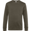 B&C | KING Crew Neck, Pánska mikina, hnedá khaki, 3XL