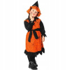 KOSTÝM ŠATY ČARODEJNICA ORANŽOVÁ HALLOWEEN 104