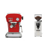 Ascaso Dream ONE, Love Red + Eureka Mignon XL, CR white