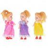 KIK Mini bábiky do domčeka, sada 3 ks 10 cm – plastové bábiky mix farieb