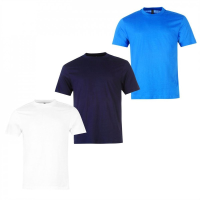 Donnay 3 Pack T Shirts Mens White/Blue/Navy 4XL