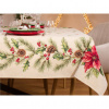 Gobelínový obrus Vianočná ruža 3/2025/zlatá niť rôzne rozmery 100cm x 100cm