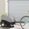 Vozík za bicykel, čierno sivý 30 kg, železo-ForU-94140