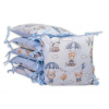 Baby Nellys Bavlnený vankúšikový mantinel, Lietajúce zvieratká, modrý Baby Nellys 8596309356402