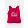 Detský bavlnený top United Colors of Benetton 3I1XCH01Z.G.Seasonal ružová 150