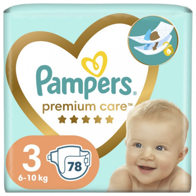 PAMPERS PAMPERS Plienky jednorázové Premium Care veľ. 3 (78 ks) 6-10 kg