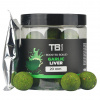Dipované boilie TB Baits Boosted Garlic Liver, 120 g priemer 20 mm