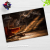 CYD prémiová podložka na stôl z vinylu 60 x 40 cm, whisky a cigary