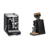 La Pavoni Mini Cellini, black + Eureka Mignon Single Dose, Black & Oak