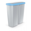 Prosperplast COMPACTA Q DUO popolavý so svetlo modrým vekom 50 l
