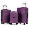 ROWEX Extra odolný cestovný kufor s TSA zámkom ROWEX Hypnotizer 3v1 Farba: Fialová 56x38x23 cm, 66x45x26 cm, 76x50x30 cm ABS