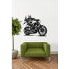 MOOGA | Dekoratívna vinylová nálepka na stenu s prostredníčkom motorkára č. 1 45x40cm