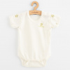 Dojčenské body s krátkym rukávom z organickej bavlny New Baby Olivy Béžová 86 (12-18m)