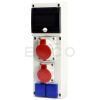 SCAME Zásuvková rozvodnica BLOCK, 1x16A+1x32A/400V/5P + 2x230V, s možnosťou istenia, IP54