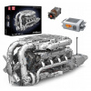 Stavebnica Mould King 10168 Motor V8 TWIN-TURBO, Konštrukčný Model, Balenie v Krabici