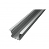 Hliníkový profil SIMPLE 17,1x13,5mm Zápustný vysoký - Strieborný (Kompatibilné difúzory a iné montážne príslušenstvo nájdete dole pod popisom produktu)