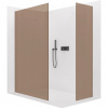 CERANO - Sprchová zástena Walk-in Crystal TL/P - 8 mm - bezvzperový systém - čierna matná, bronzové sklo - 160x100x200 cm