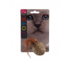 Magic Cat Hračka míček mořská tráva s pírky 9 cm