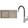 Set Sinks G14954 (dřez Perfecto 1000 Truffle 54 + baterie Flexia lesklá)