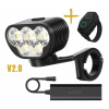 LED bicyklové svietidlo Magicshine Monteer 8000S V2.0, 8000lm diaľkovým ovládaním + externý USB nabíjací Li-ion batériový pack 10000mAh 7,2V