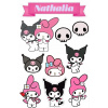 CUKROVÁ TLAČ jedlý obrázok na tortu Cukrová hmota Kuromi Sanrio Melody + TEXT 20