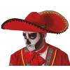 Sombrero klobúk červený filc