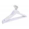 Vešiaky na oblečenie RONDO drevené, biele (5 ks)