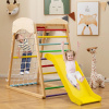 Costway Montessori interiérové ??ihrisko so šmykľavkou - viacfarebné