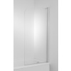 JIKA CUBITO PURE 75cm pravá vaňová zástena sklápacia jednodielna, profil striebro, sklo číre, H2564250026681