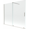 Mexen Velar, 2-krídlová posuvná vaňová zástena 180 x 150 cm, 8mm číre sklo, brúsená oceľ, 896-180-000-01-97