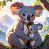 Diamantový obraz Kreslené koaly