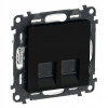 Sieťová zásuvka na stenu Legrand čierna