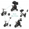 QPLAY Trojkolka Nova Deluxe 5v1 Black, 10-72 mesiacov