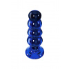 Sklenený zástrčný gombík Blue