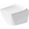 DURAVIT Viu závesné WC Rimless Compact, s hlbokým splachovaním, 370 x 480 mm, biela, s povrchom WonderGliss, 25730900001