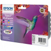Epson Hummingbird T0807 atramentová náplň 1 kusov Originál Čierna, Azúrová, Svetlo azúrová, Svetlo purpurová, Purpurová, Žltá (T08074011)
