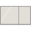 GEBERIT Omega60 Square dvojčinné ovládacie tlačidlo, zalícované, pieskovosivá/lesklý chróm, 115.081.JL.1