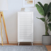 vidaXL Lamelové dvierka na skrinku, biele 99,3x49,4 cm, borovica - Biela - 22206-163726