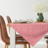 Vianočný obrus, bielo-červený pruhovaný, INES 13