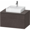 DURAVIT L-Cube závesná skrinka pod umývadlo na dosku, 2 zásuvky, 820 x 550 x 482 mm, dub tmavý kartáčovaný, LC4880072720000
