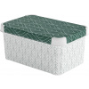 CURVER DECO STOCKHOLM S box úložný 29,5 x 19,5 x 13,5 cm zelené lístky 04710-Y89