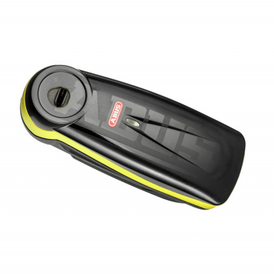 Zámok na kotúčovú brzdu s alarmom ABUS Detecto 7000 RS1 (čierna/žltá, tŕň 3 x 5 mm)