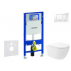 Geberit Duofix Set predstenovej inštalácie, klozetu Oudee Vortex a dosky softclose, tlačidlo Sigma20, biela/chróm SANI11CA3175