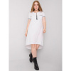 Dámske plus size bavlnené šaty VIANA white