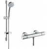 Hansgrohe CROMA 100 VARIO sprchový set s termostatickou baterií, ruční sprcha se 4 proudy, tyč, hadice, chrom