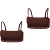 Calvin Klein UNLINED BRALETTE 2PK hnedá,biela Dámska podprsenka L